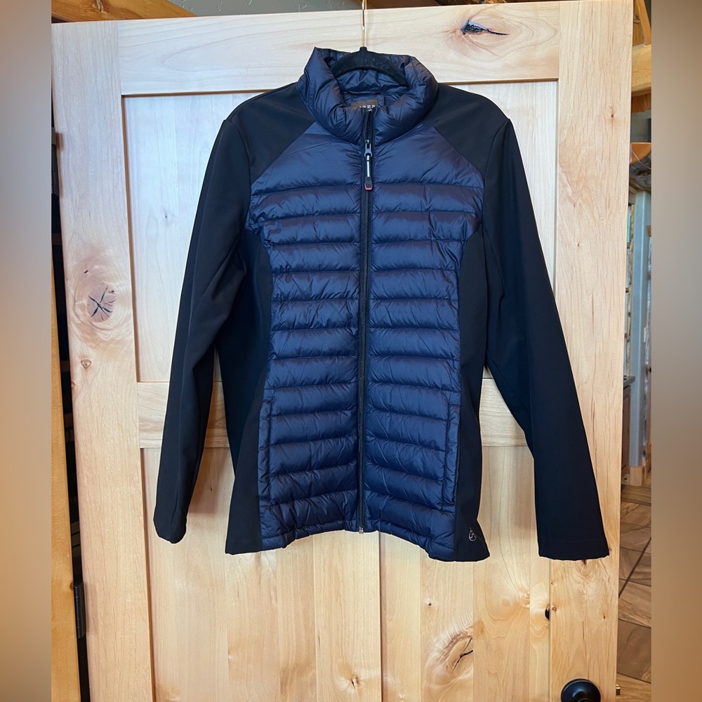 Roper Women's Down Jacket, Black with Blue Accent, Size XL